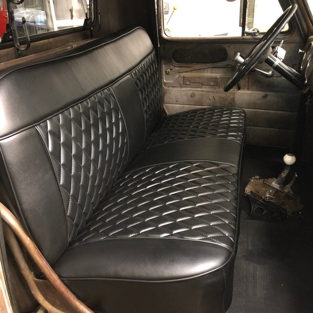 Top bolster bench seat design — contoured upper bolster pattern from B62